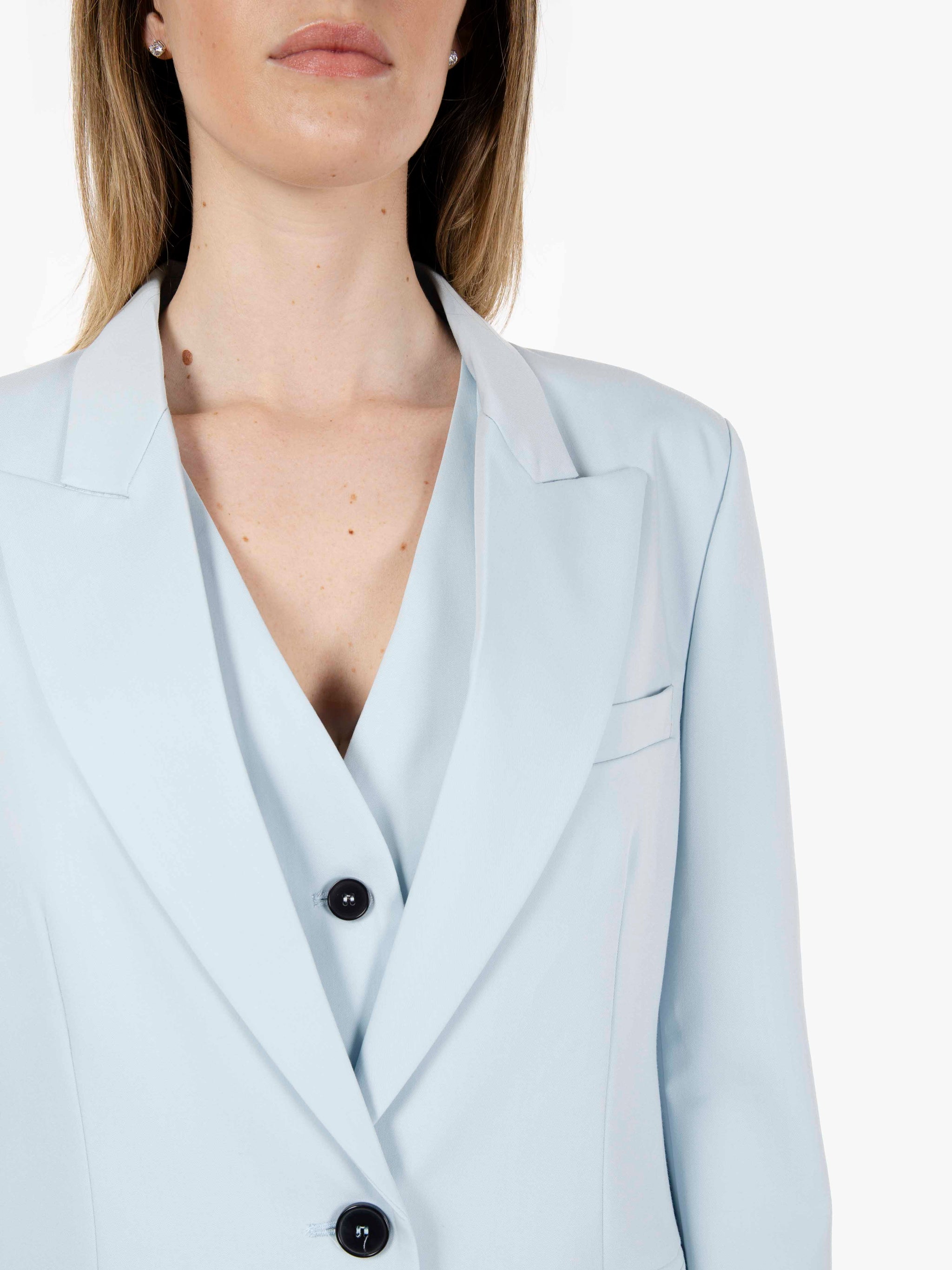Blazer monopetto azzurro