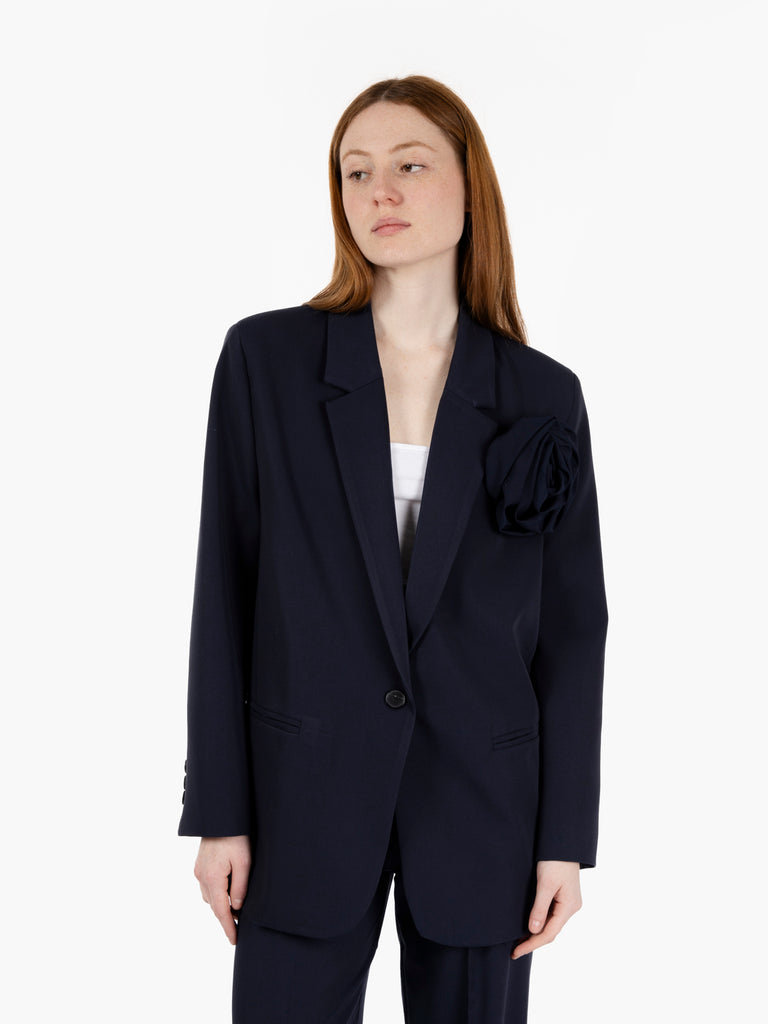 VICOLO - Blazer oversize con spilla blu