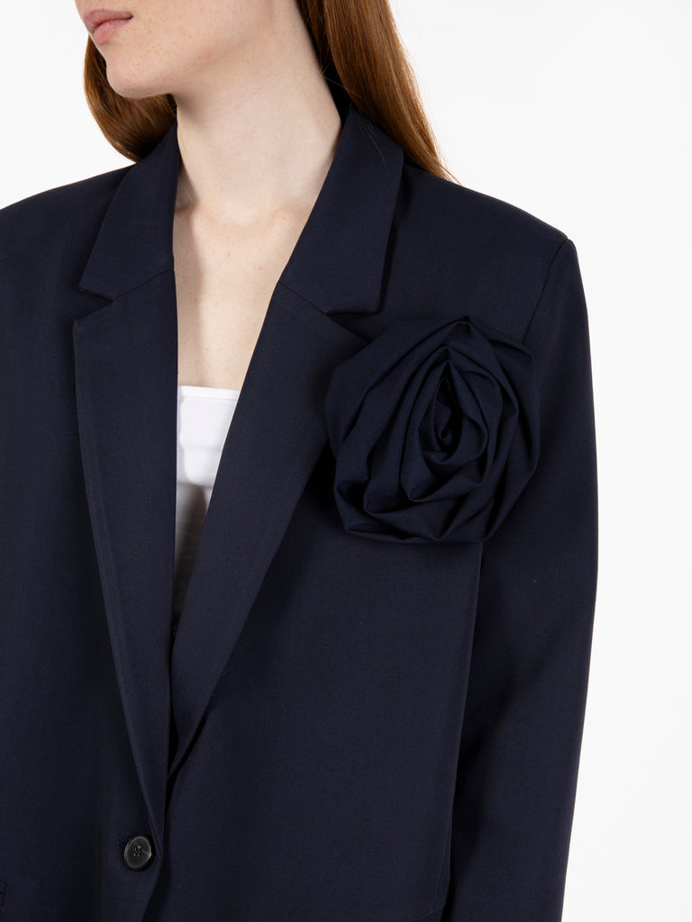 VICOLO - Blazer oversize con spilla blu