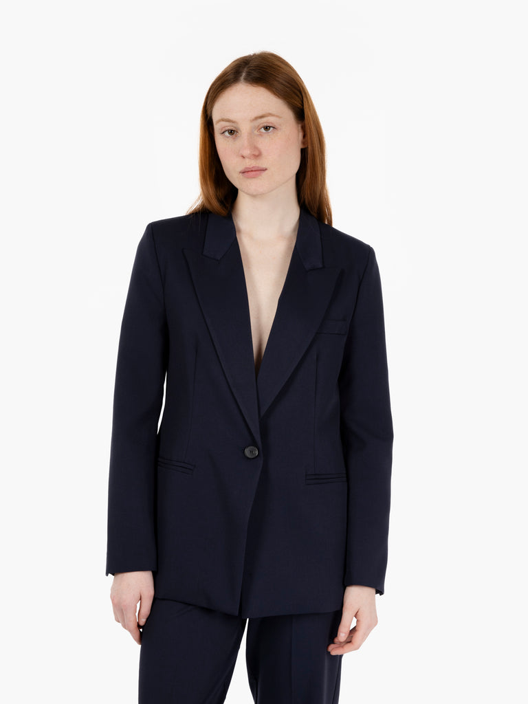 VICOLO - Blazer rever a punta blu