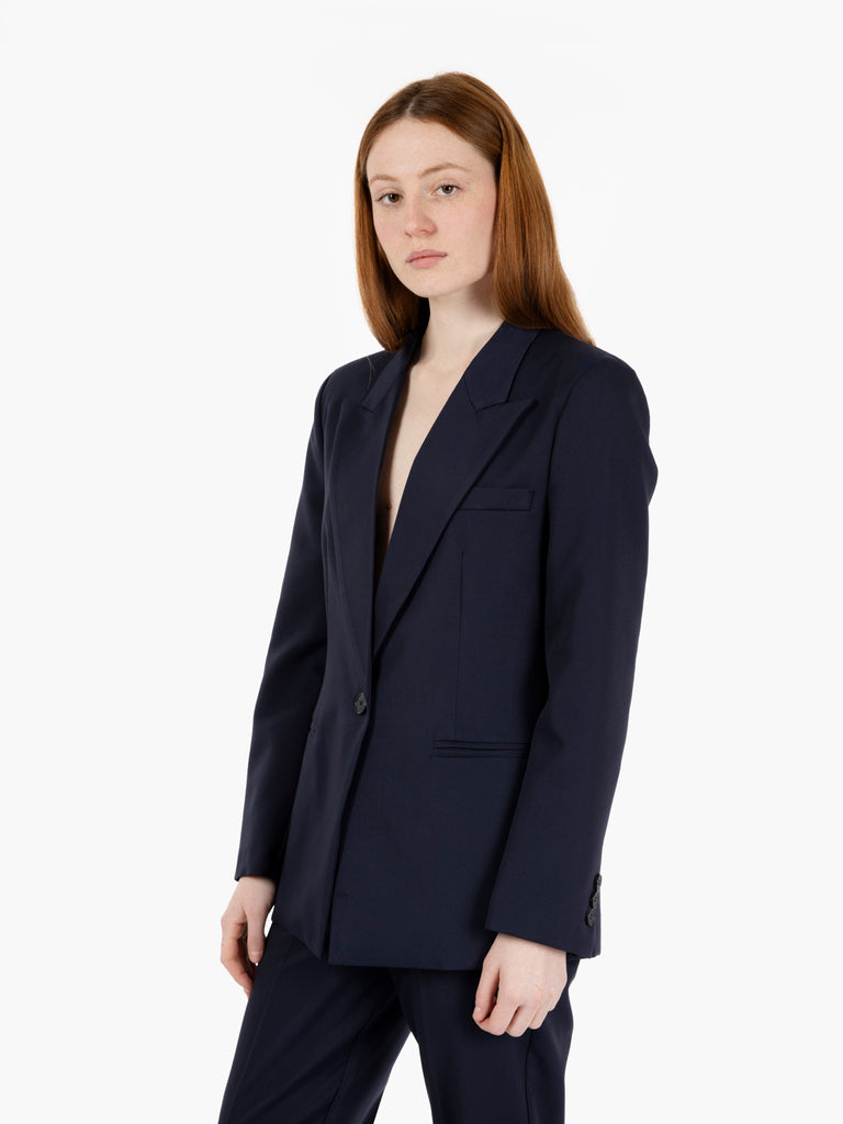 VICOLO - Blazer rever a punta blu