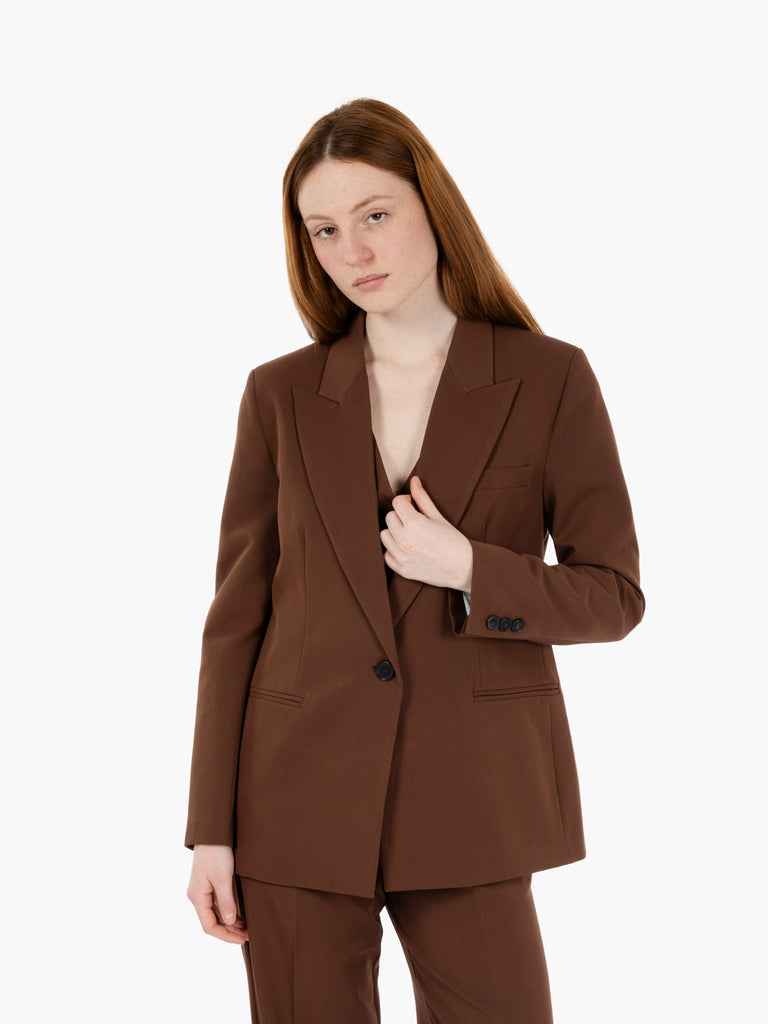 VICOLO - Blazer rever a punta moro