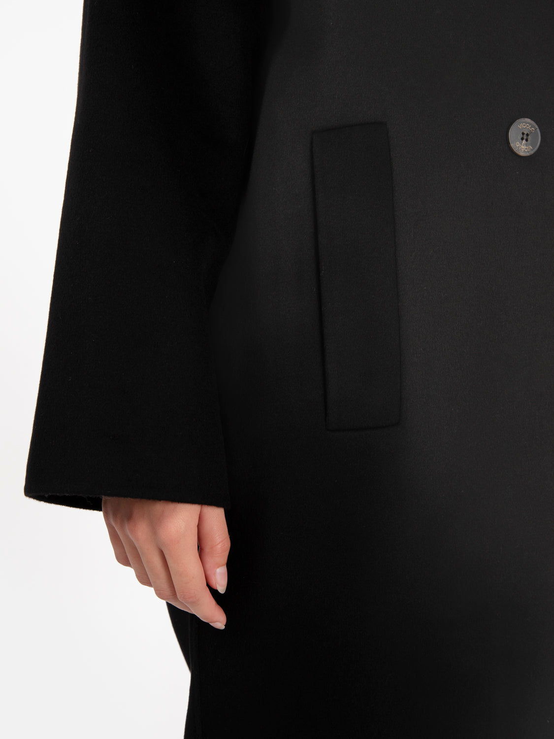 Cappotto a ovetto nero