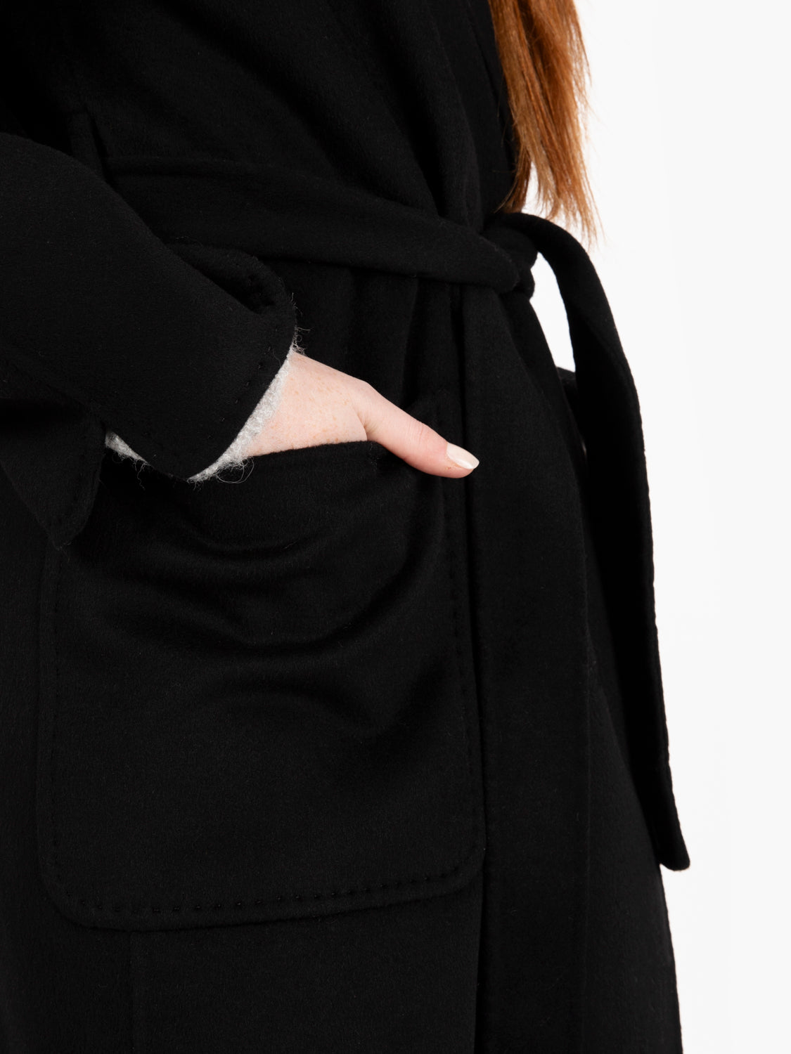 Cappotto con fusciacca nero