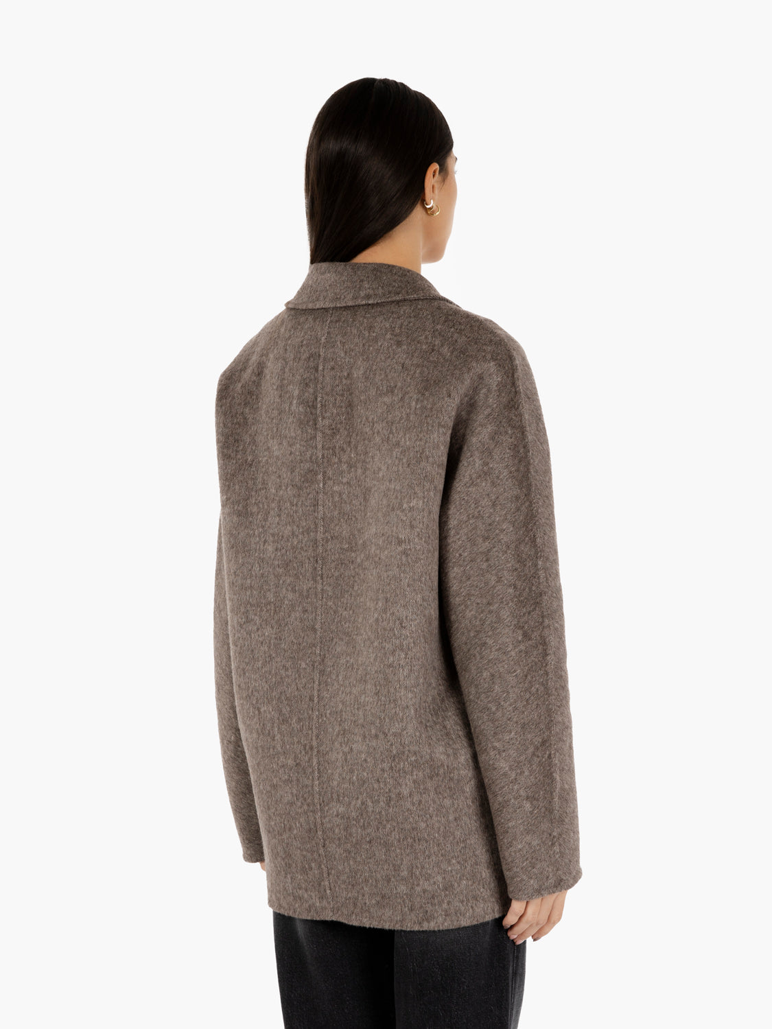Cappotto corto doppiopetto moro