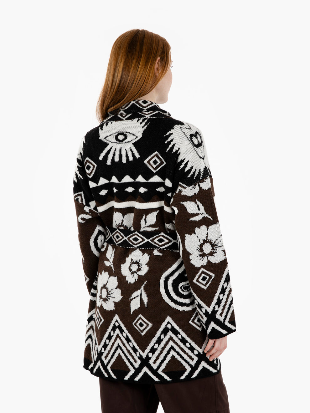 Cardigan con fusciacca moro