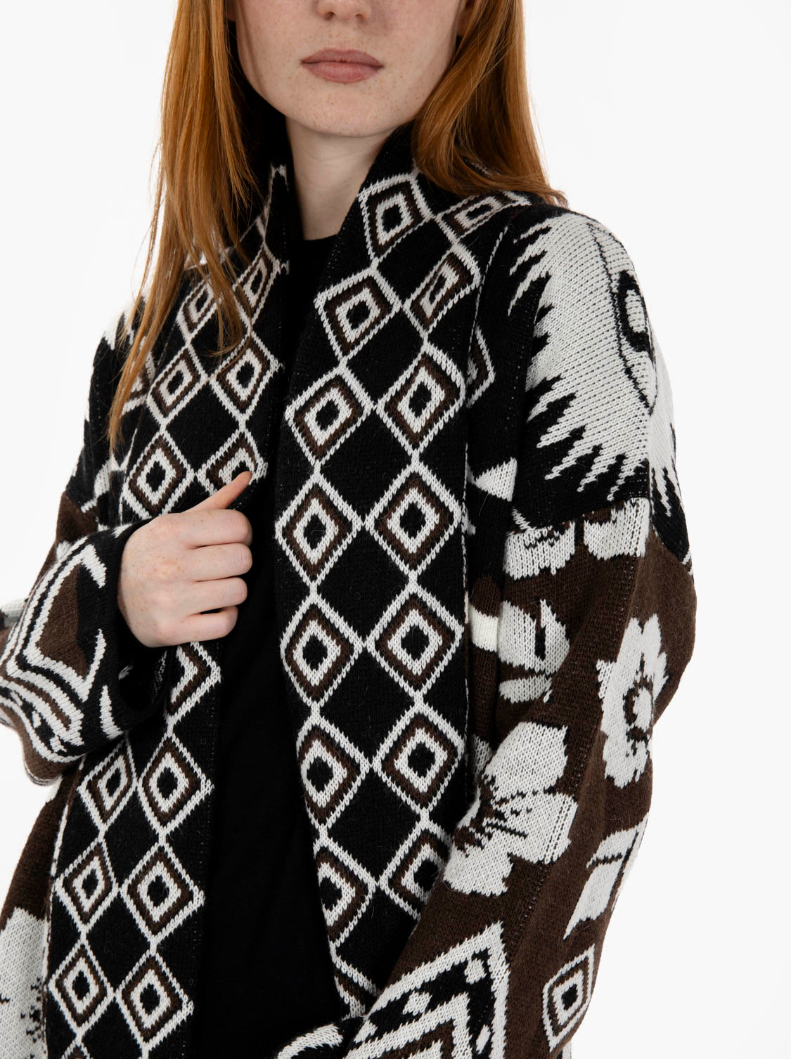Cardigan con fusciacca moro