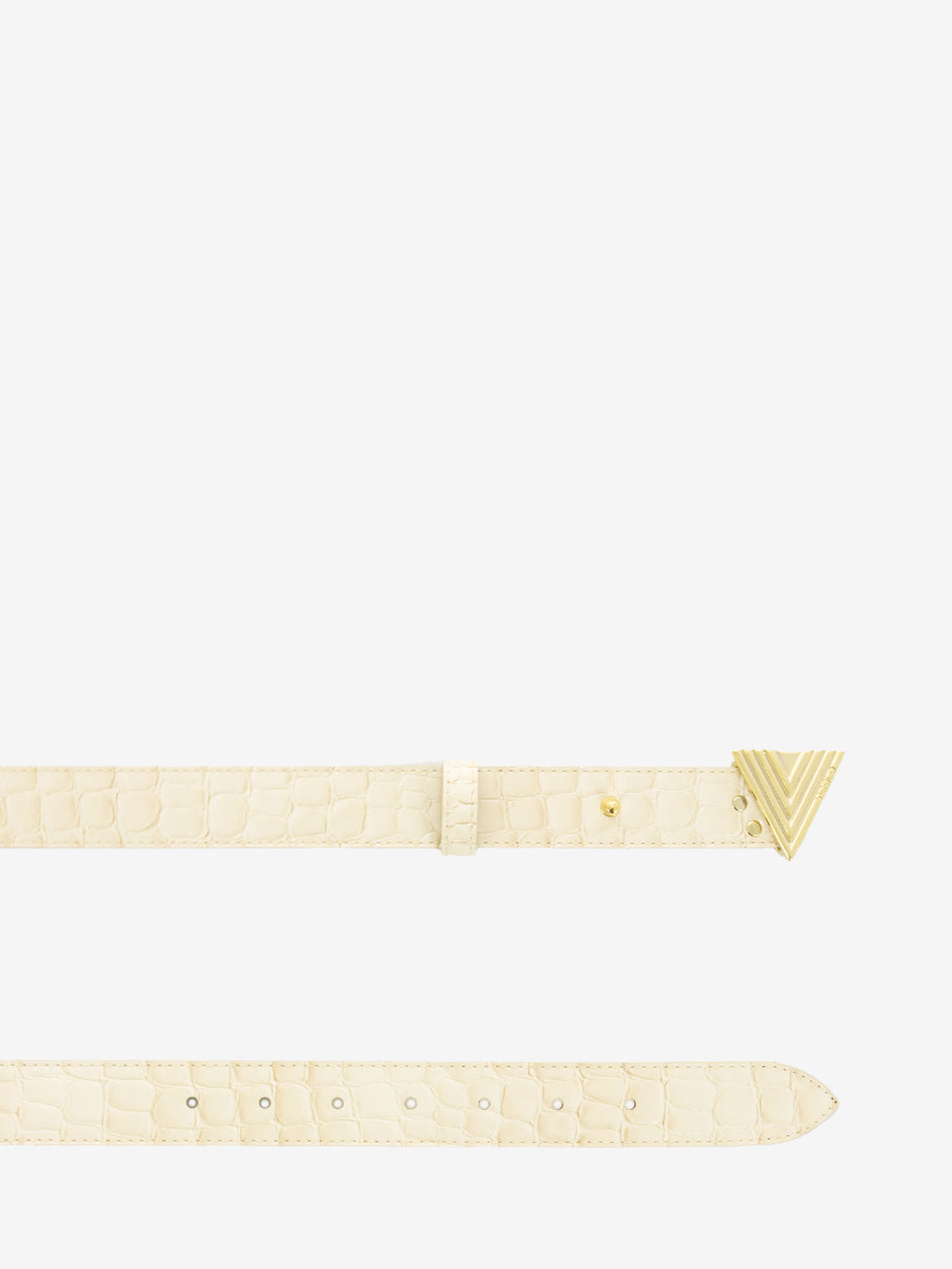 Butter Crocodile Print Belt