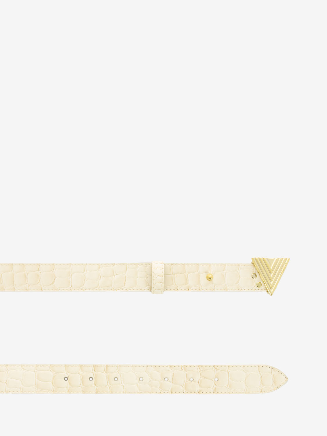Butter Crocodile Print Belt
