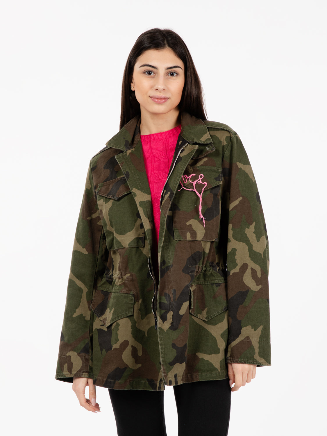 Militare Camouflage Abbigliamento Donna Denim Cargo Camouflage 34
