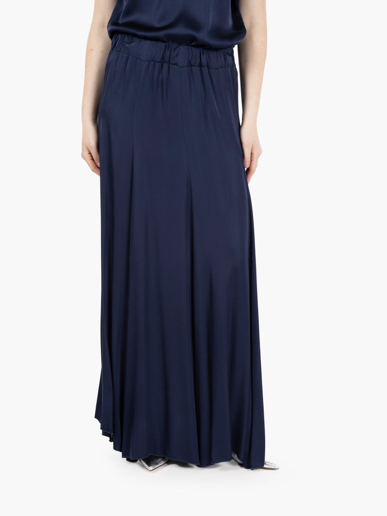 VICOLO - Gonna lunga raso blu