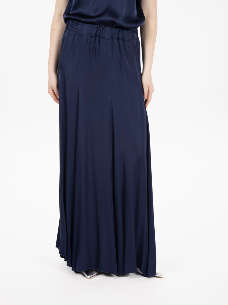 VICOLO - Gonna lunga raso blu