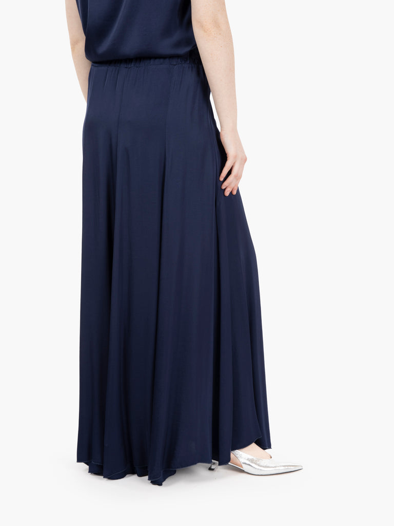 VICOLO - Gonna lunga raso blu