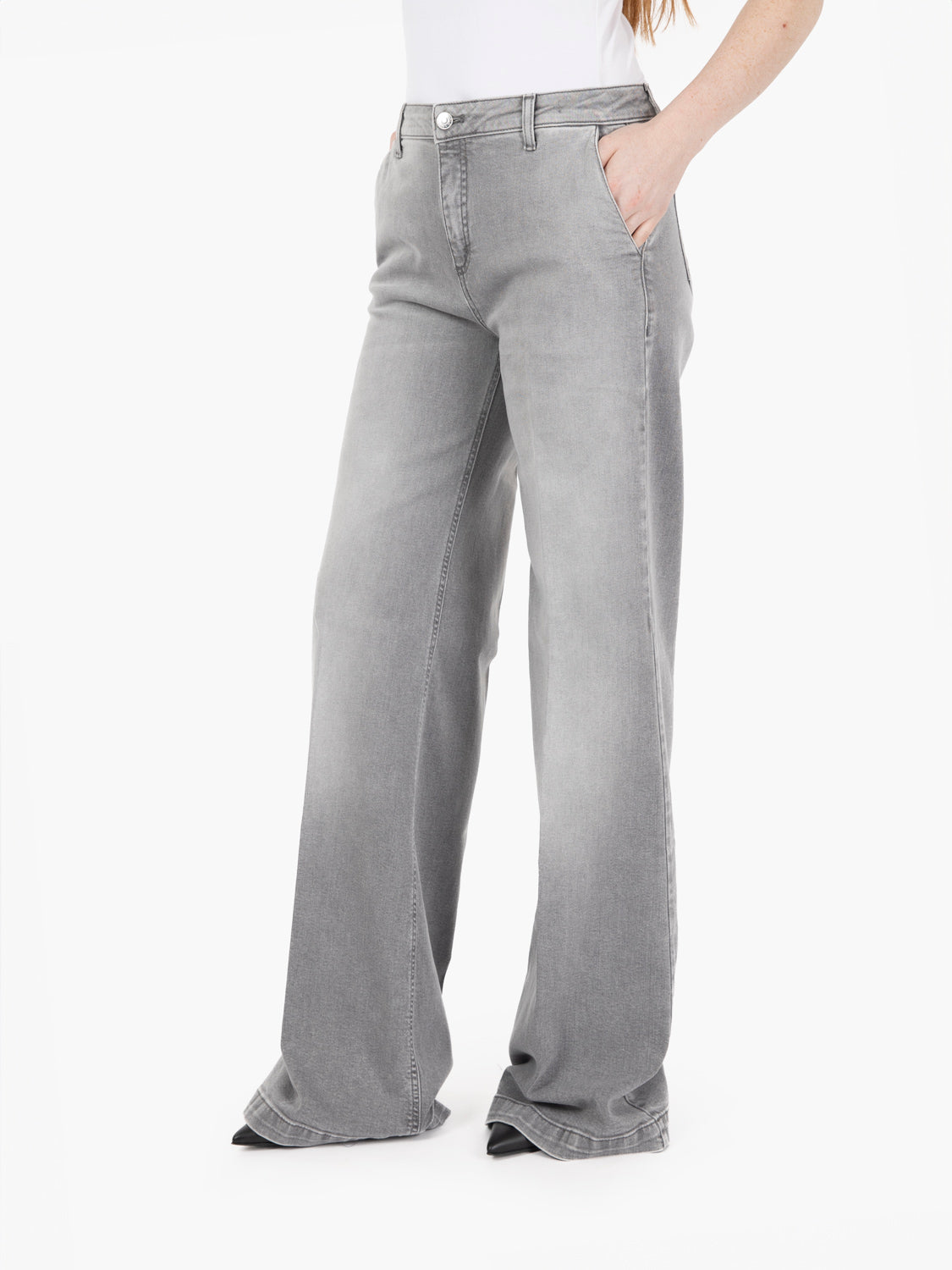 Elena grey palazzo jeans