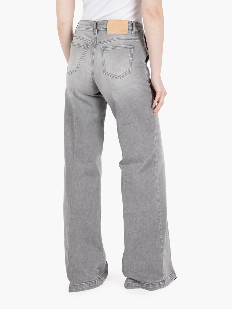 VICOLO - Jeans a palazzo Elena grigio