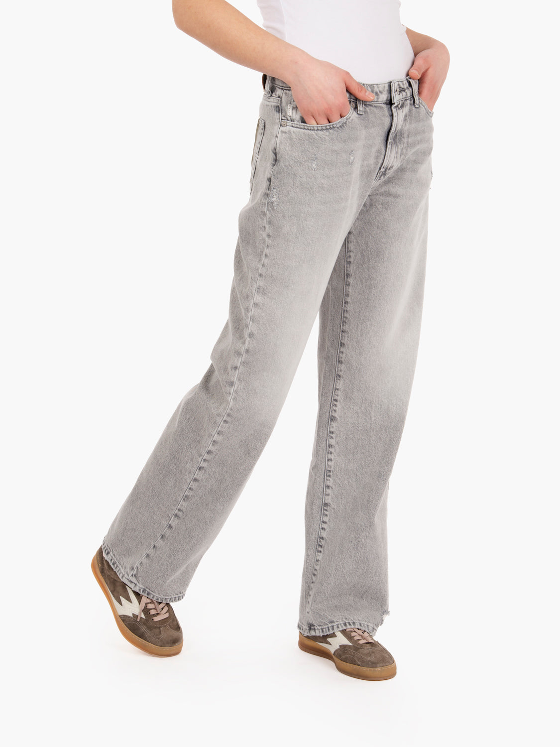 Jeans ampi Alex denim grigio