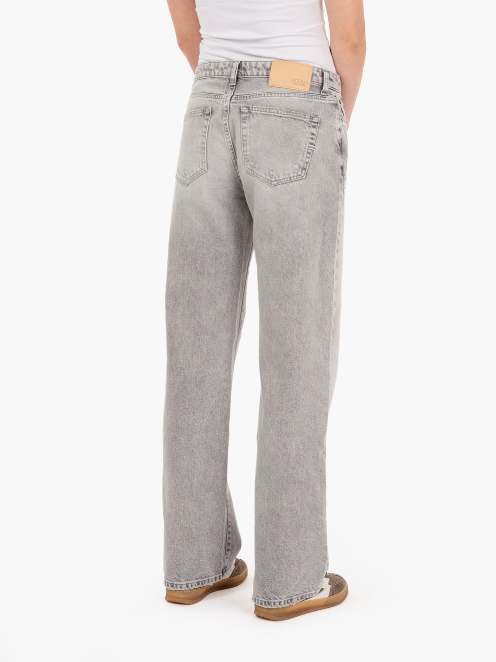 Jeans ampi Alex denim grigio