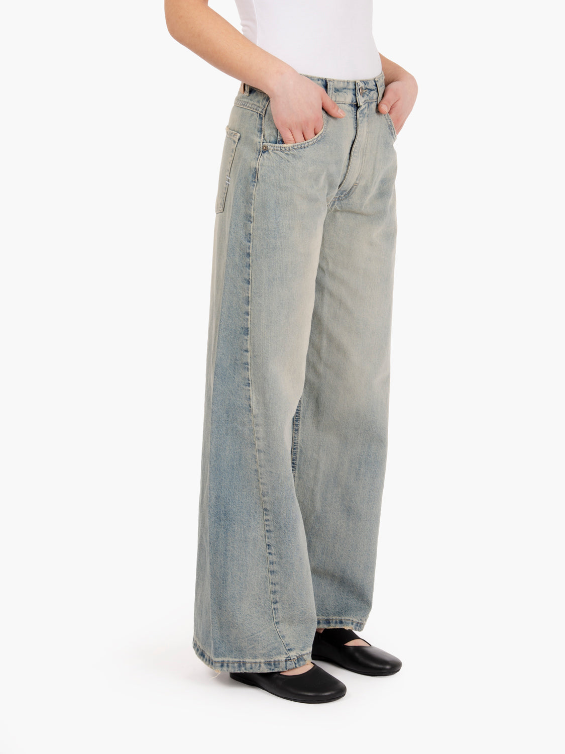 Nathalie light denim wide jeans