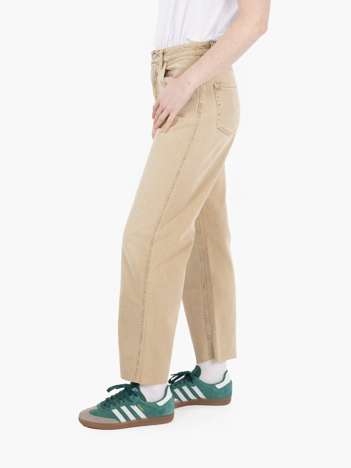 Jeans Kate straight cropped sabbia