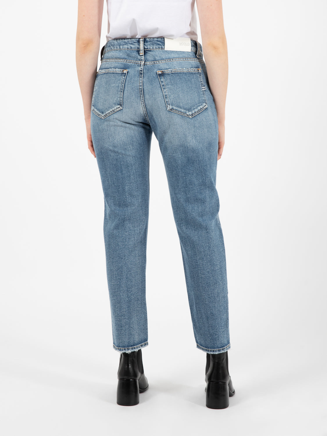 Jeans Piper dettaglio bottoni blu medio