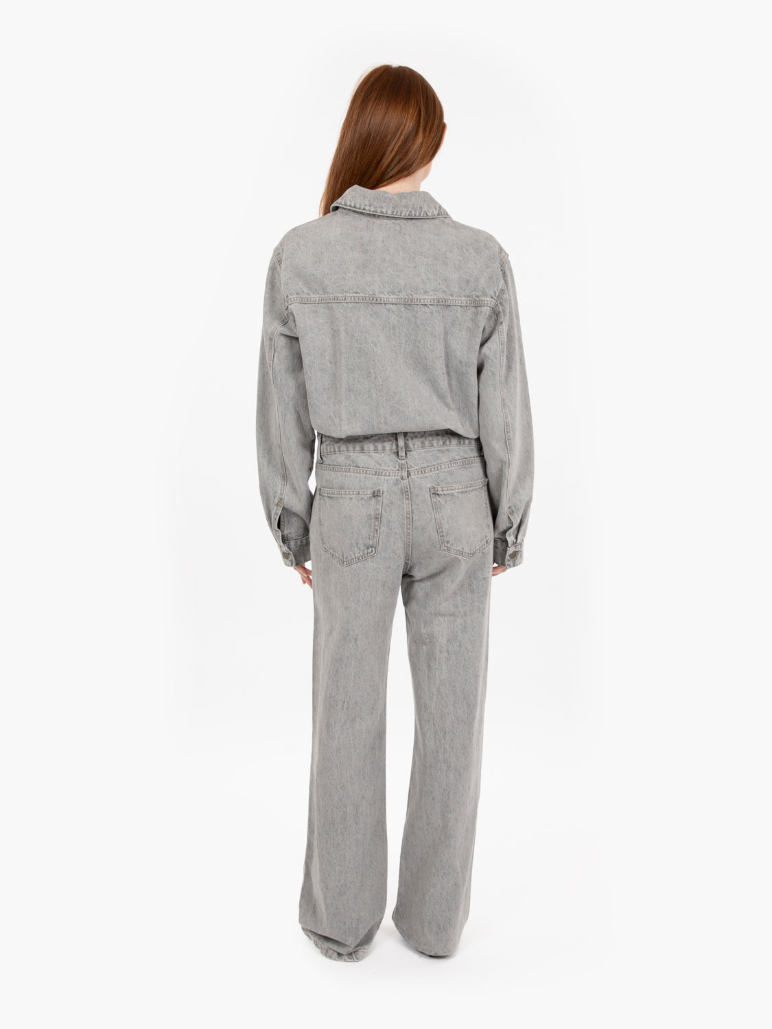 Jumpsuit in denim grigio