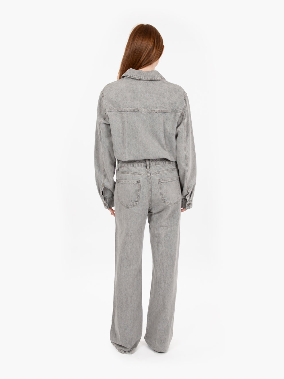 Jumpsuit in denim grigio