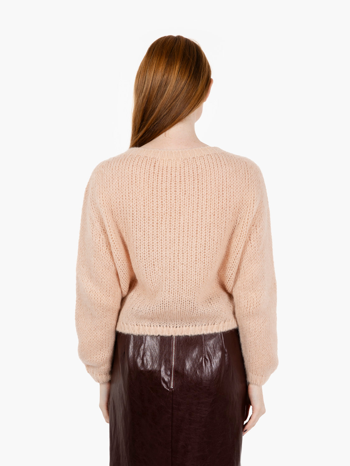 Pink wool crop sweater