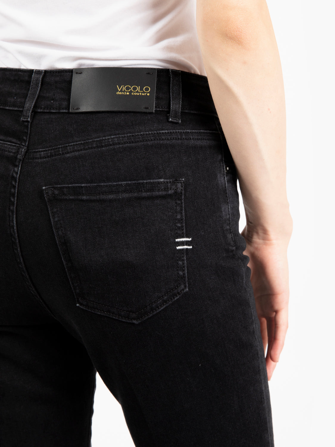 Pantalone in denim Gisele boot cut nero