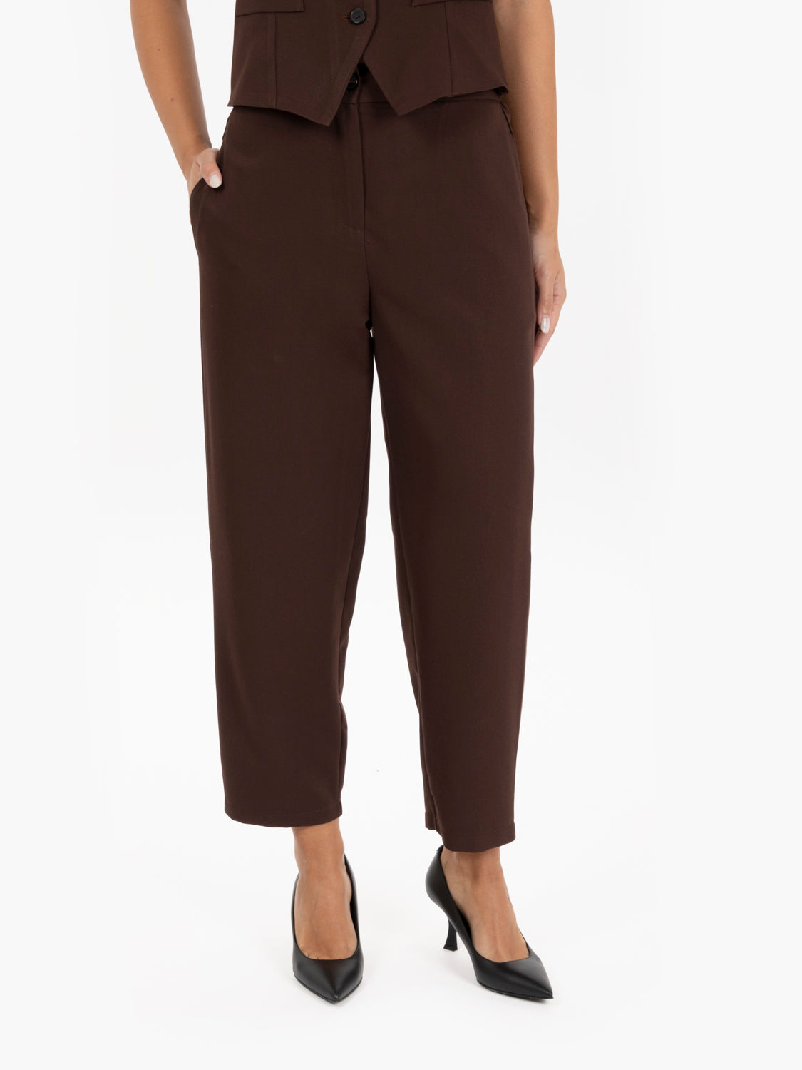 Pantaloni dritti moro