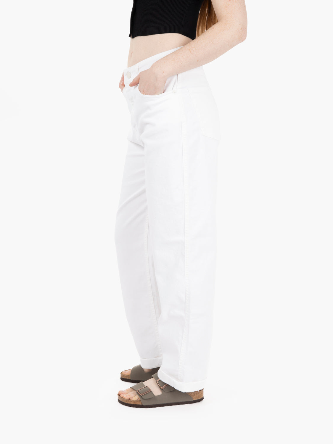 Pantaloni in denim Kate bianco
