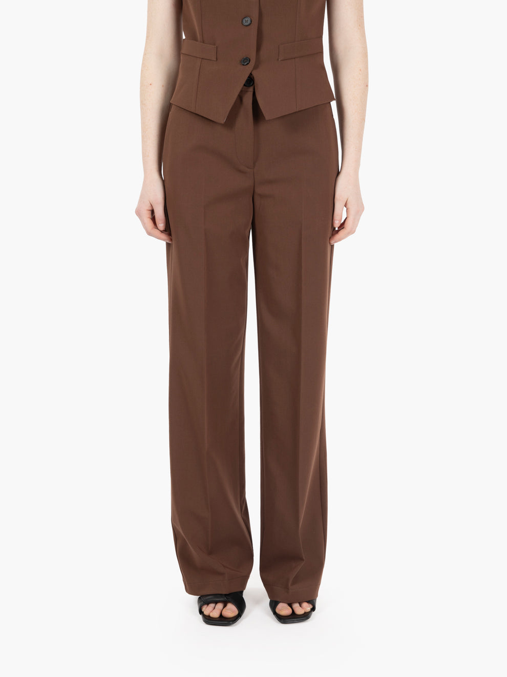 Palazzo pants dark brown
