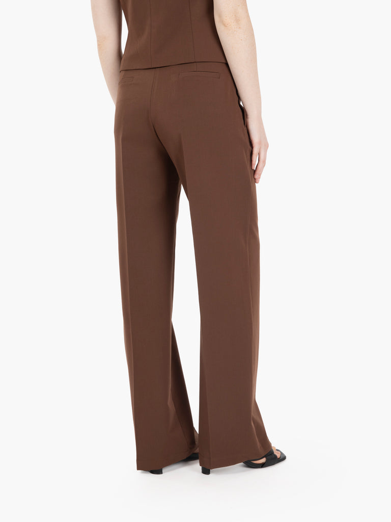VICOLO - Pantaloni palazzo moro