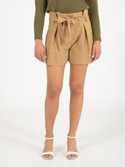VICOLO - Shorts con cintura nocciola
