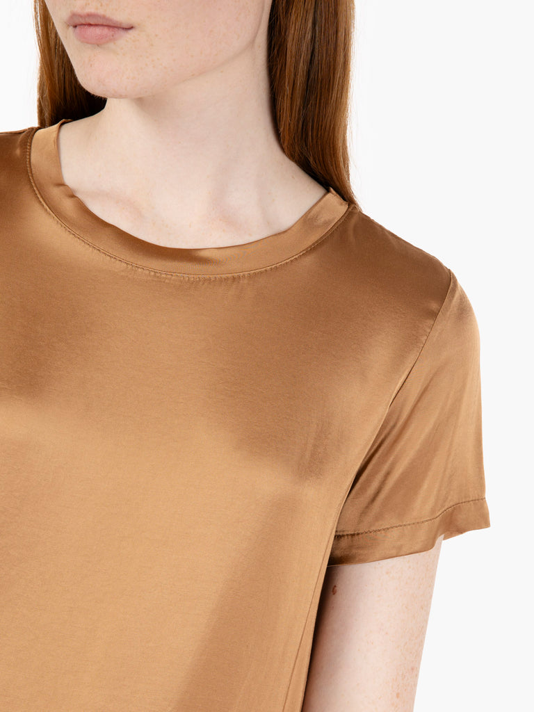 VICOLO - T-shirt raso cognac