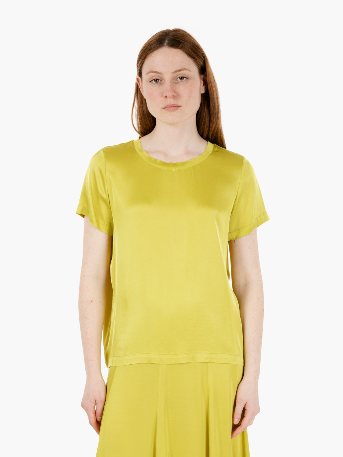 Lime Satin T-Shirt