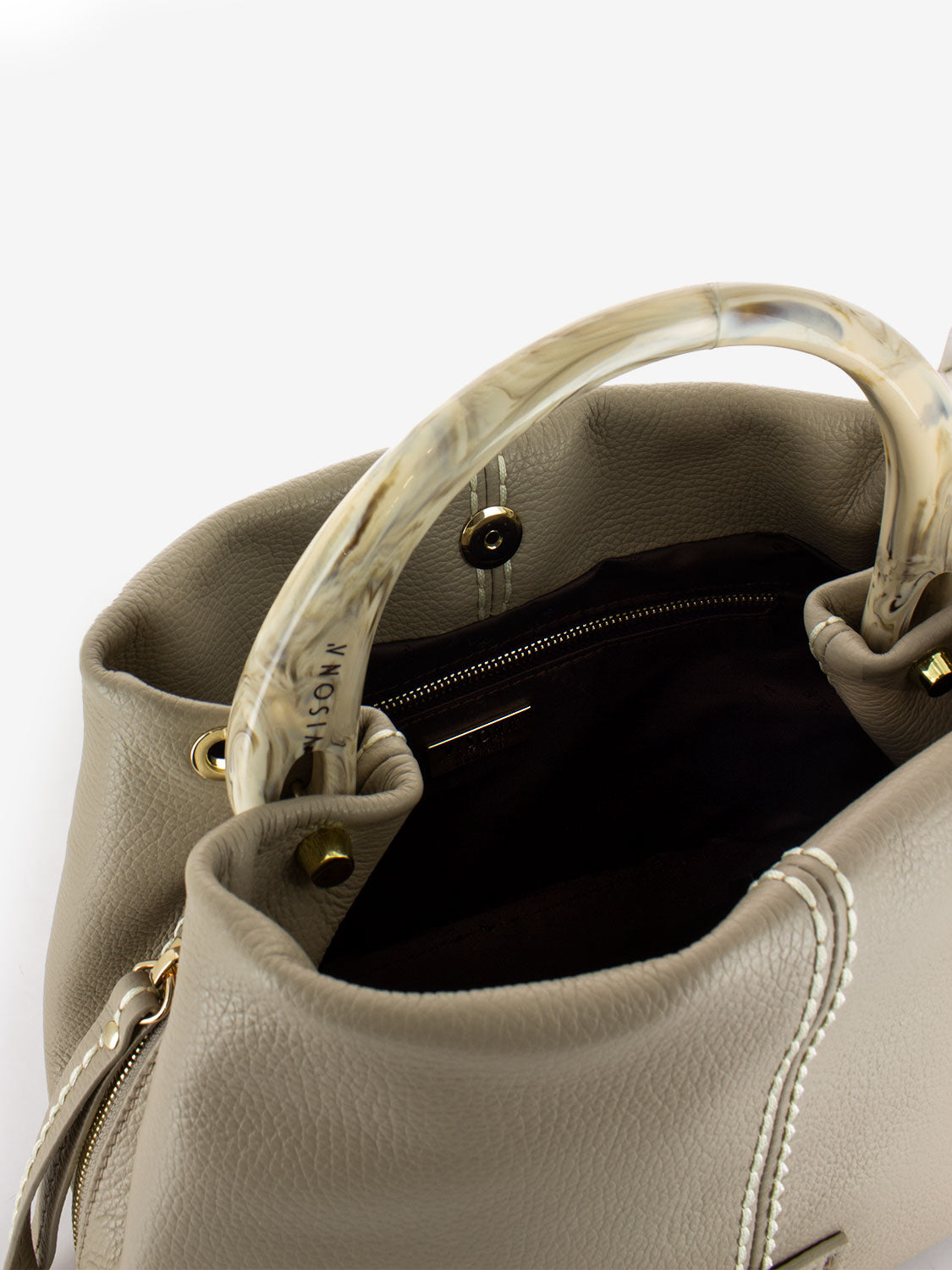 Borsa California a mano greige