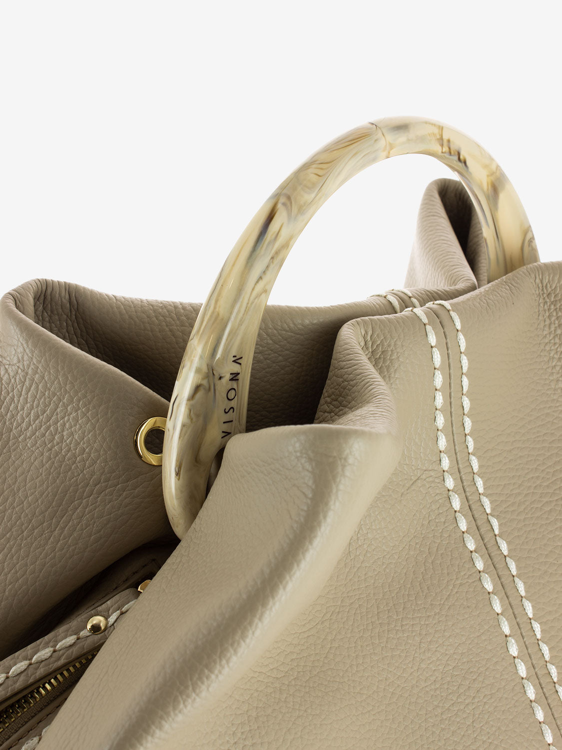 Borsa California a mano greige