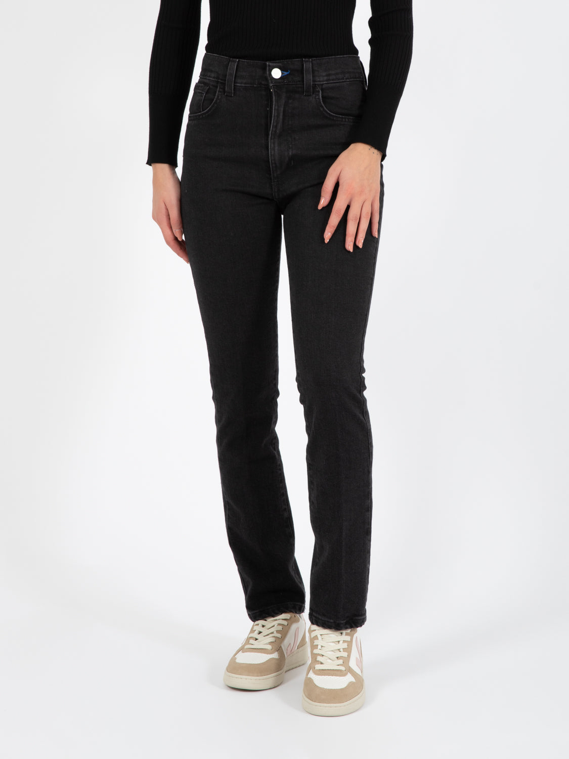 Jeans a vita alta Electra nero