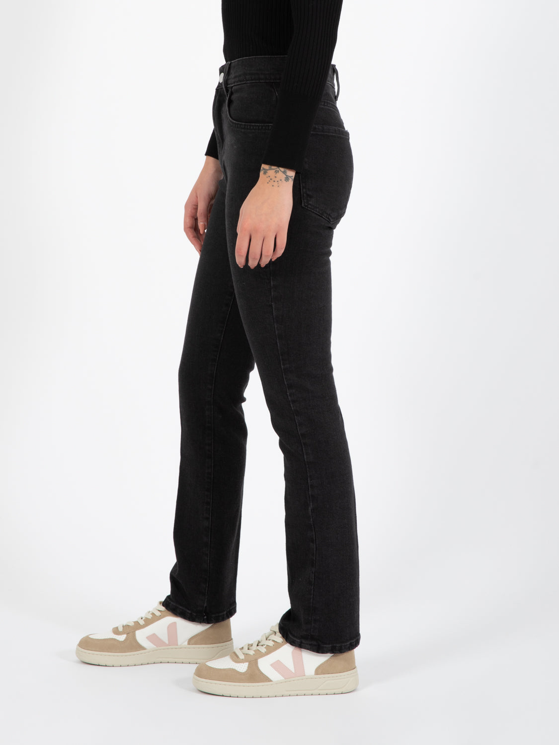 Jeans a vita alta Electra nero