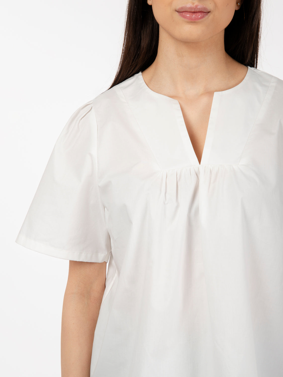 Blusa poplin plaster white