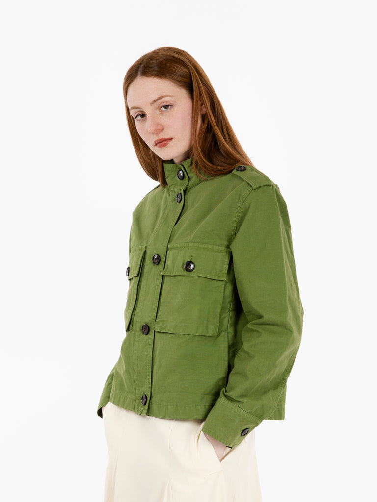 WOOLRICH - Canvas GD overshirt cypress