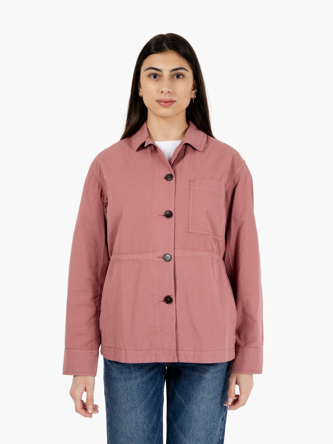 Gabardine overshirt withered rose