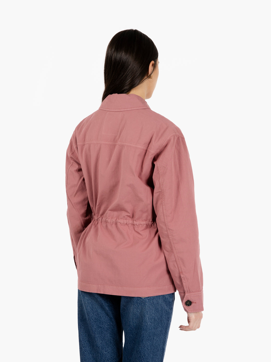 Gabardine overshirt withered rose