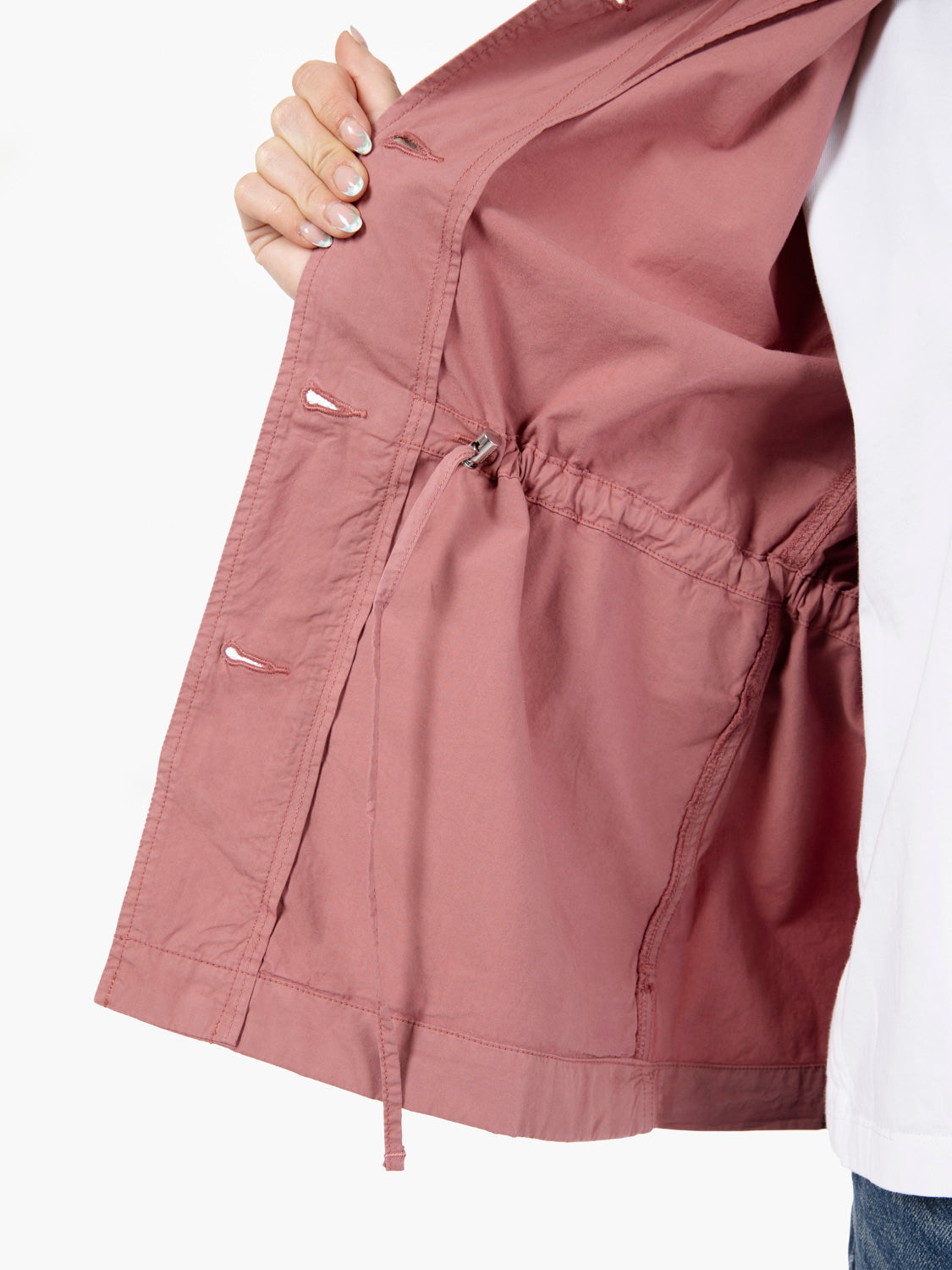 Gabardine overshirt withered rose