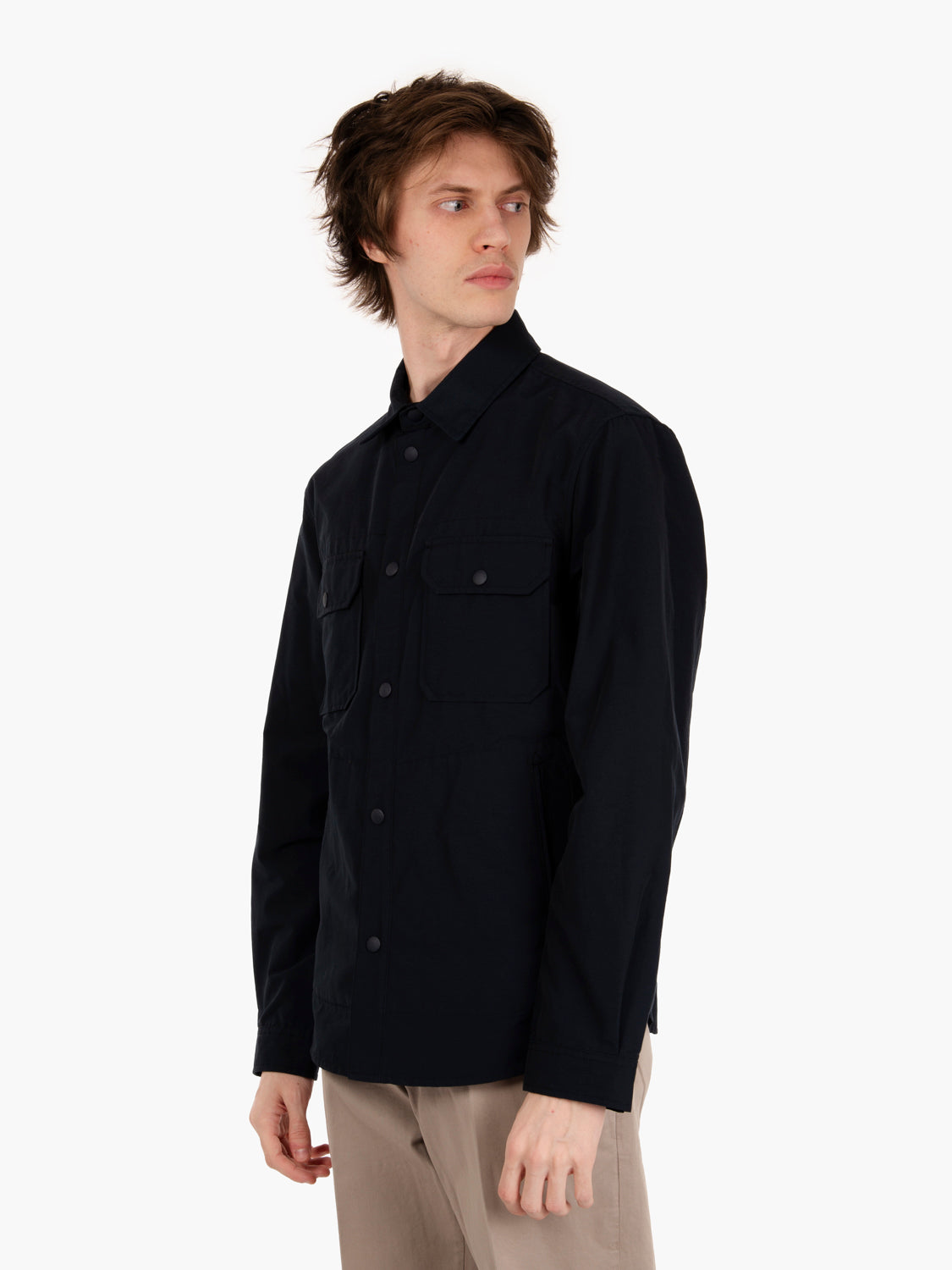 Light Ramar overshirt melton blue
