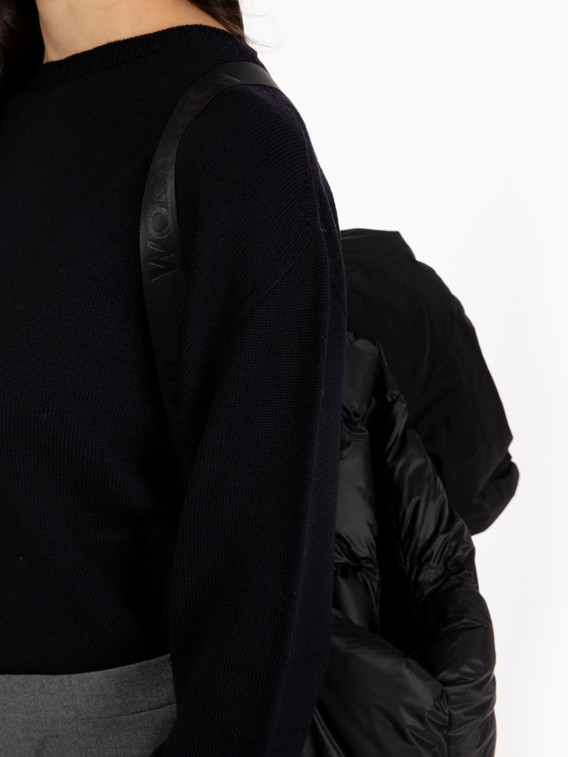Luxury cocoon jacket black