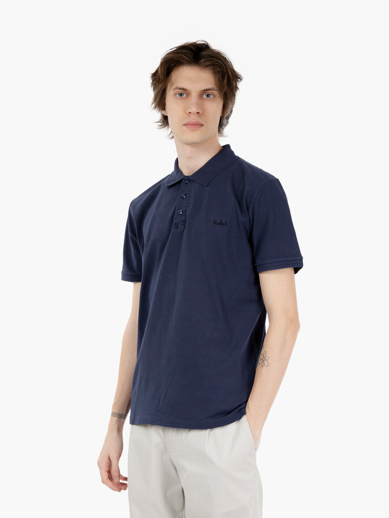 WOOLRICH - Mackinack polo melton blue