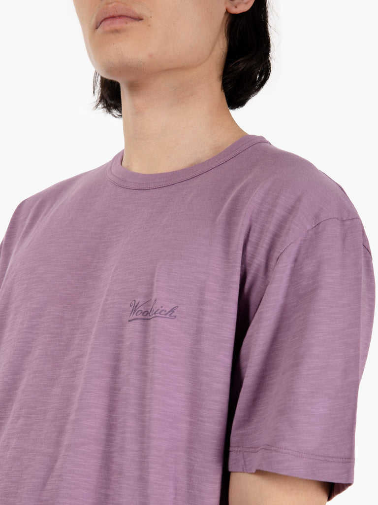 WOOLRICH - Slub t-shirt grapeade