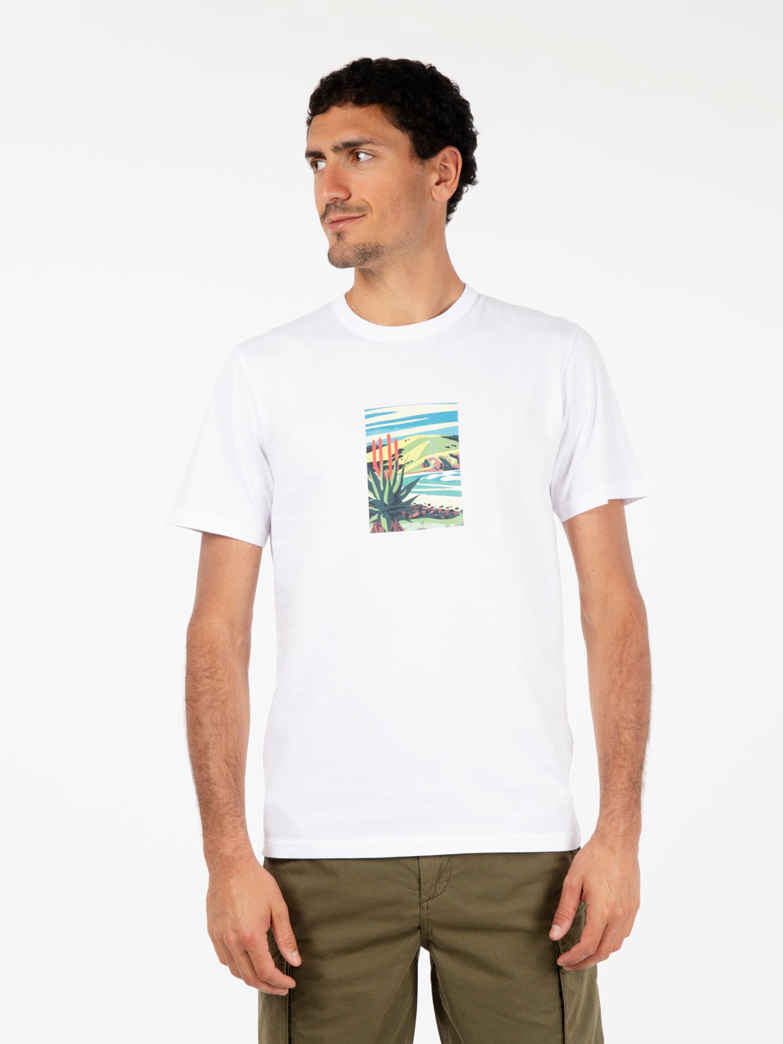 T-shirt animated sheep bright white