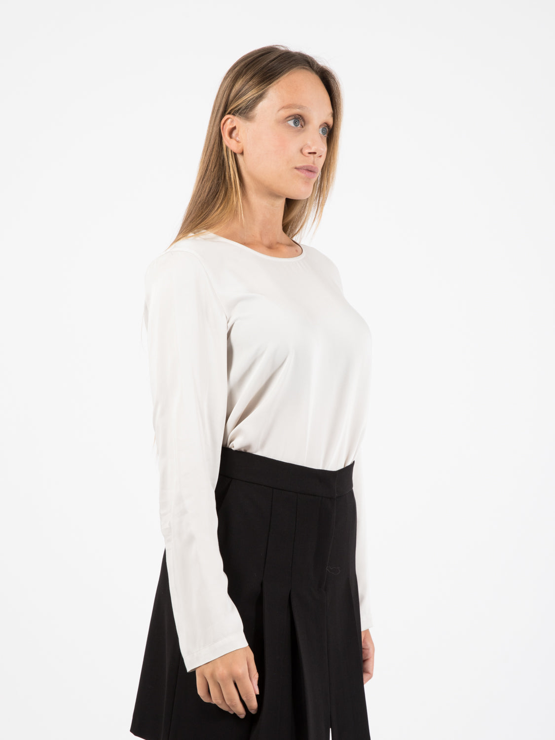 Blusa Elisa in viscosa gesso
